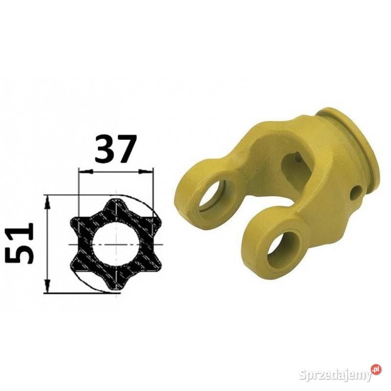 Widłak profilowy na rurę o profilu gwiazda 51mm