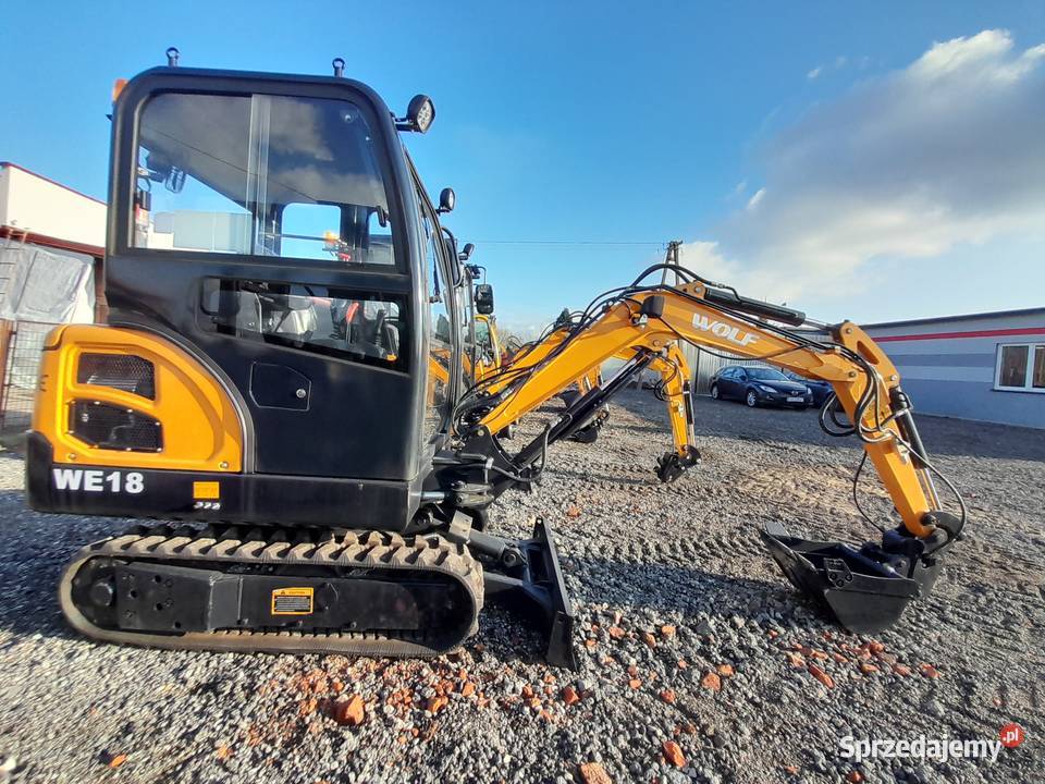 Minikoparka WOLF WE18 SUPER ZESTAW 3 łyżki Rok produkcji 2024 Gdańsk