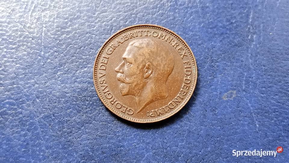 Stare monety 1 farthing 1921 Anglia Lesko