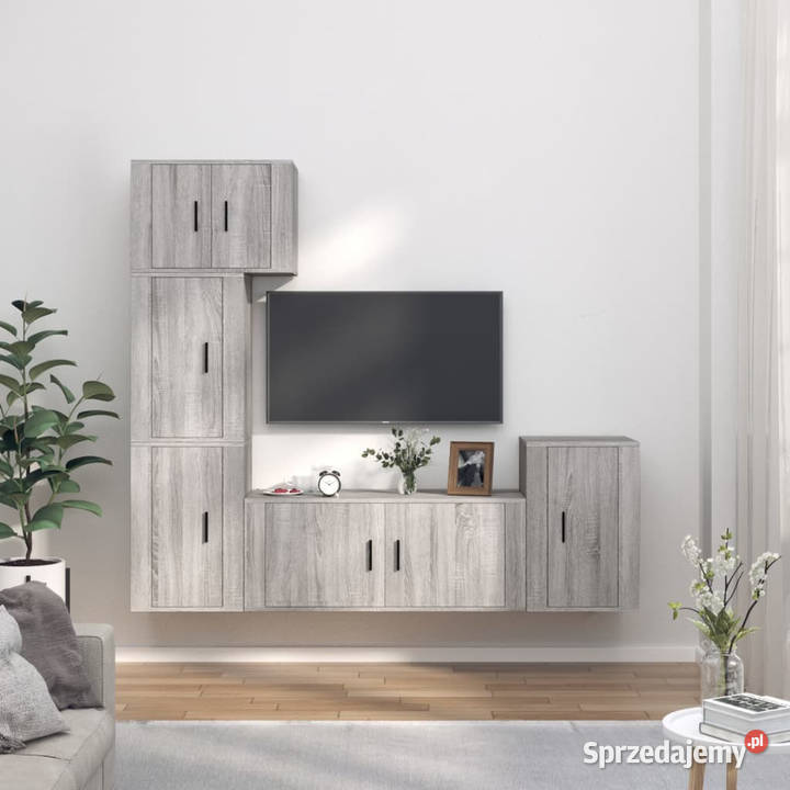 5częściowy zestaw szafek telewizyjnych szary dąb mazowieckie Warszawa sprzedam