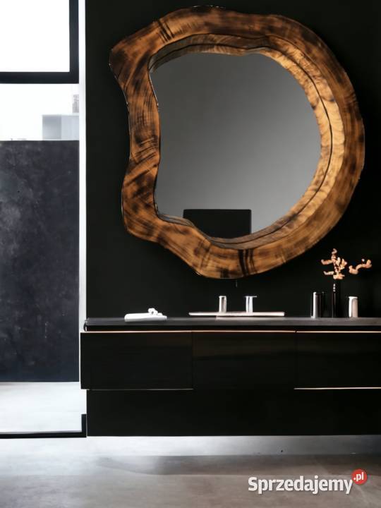 Dekoracyjne drewniane lustra do łazienki