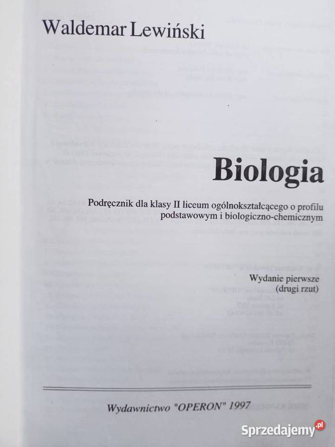 Biologia 2 operon podręczniki szkolne księgarnia Książki i Podręczniki
