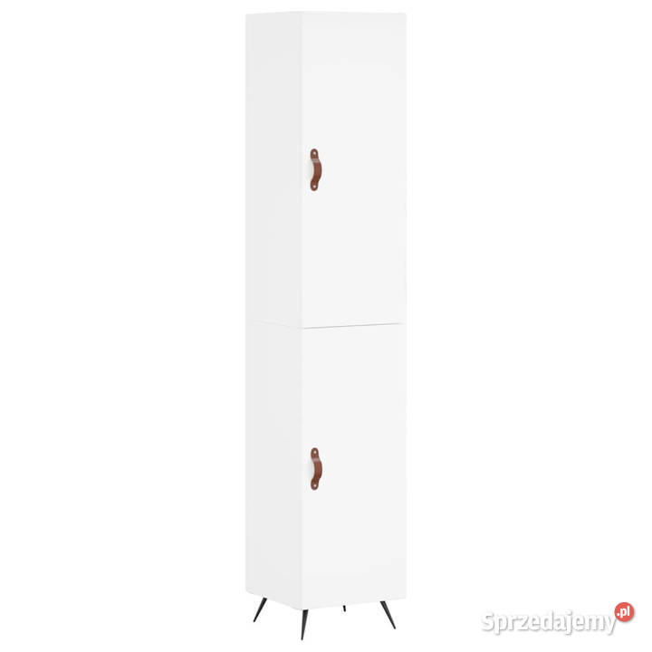 Wysoka szafka biała 345x34x180 materiał Warszawa