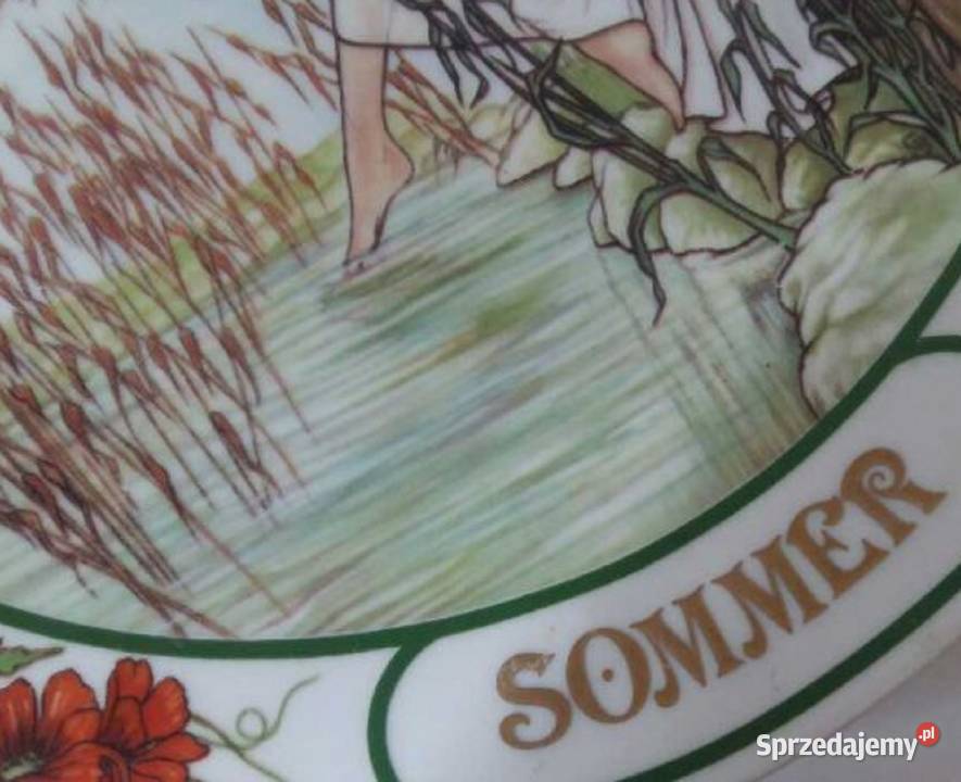 Talerz Kolekcjonerski Sommer Lato Porcelana i szkło