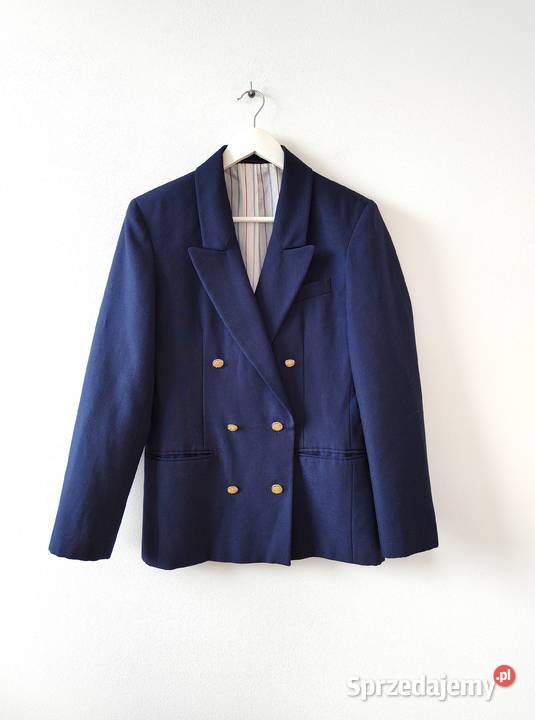 Granatowa marynarka Żakiet Vintage y2k Jacket podkarpackie Jasło