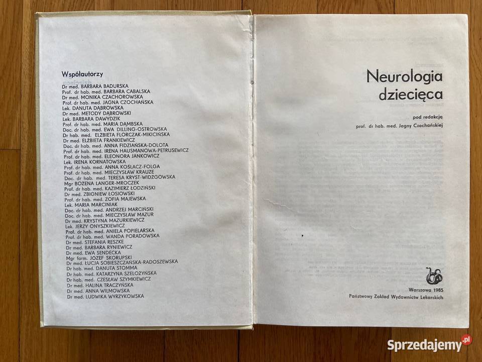 Neurologia dziecięca red Jagna Czochańska twarda śląskie Katowice sprzedam