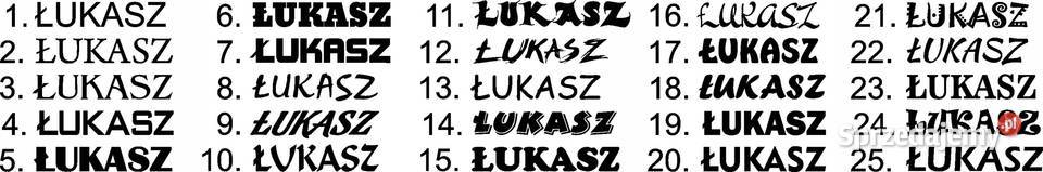 Naklejka imienna z imieniem TIR BUS biała bez Kobierno