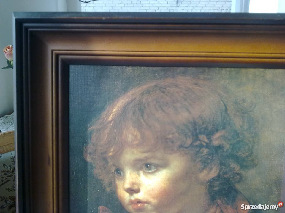 Piękny stylowy obraz reprod portret chłopca z Malarstwo lubuskie
