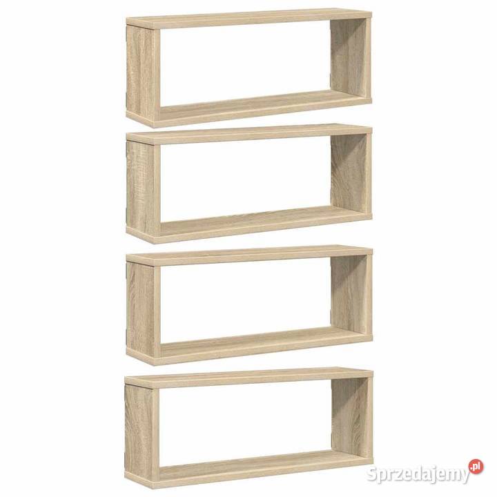 vidaXL Półki ścienne kostki 4 dąb sonoma Warszawa sprzedam