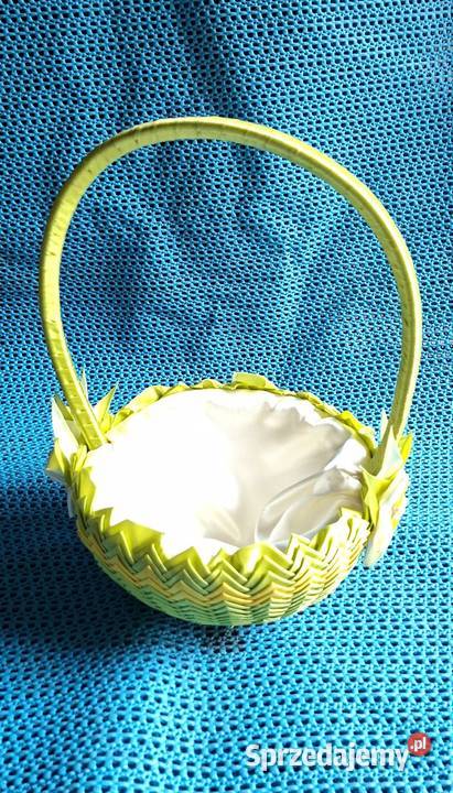 Koszyk wielkanocny okrągły zielony Małkinia Górna