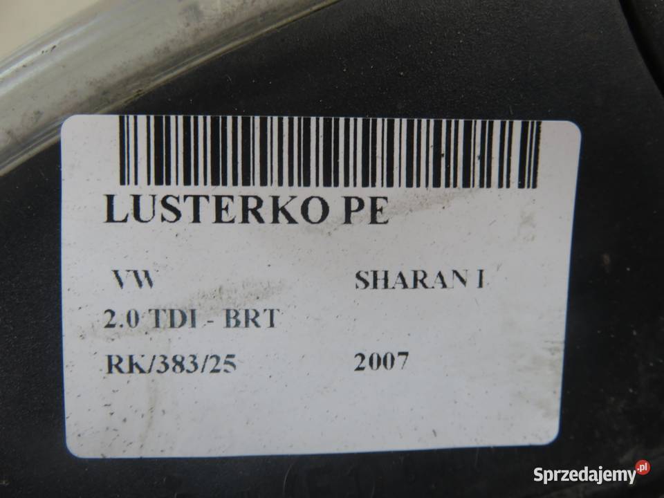 LUSTERKO PRAWE VW SHARAN LIFT KIERUNKOWSKAZ 6 Lusterka zewnętrzne małopolskie