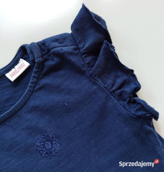 Bluzka z falbankami i haftem angielskim Zara 92 Katowice