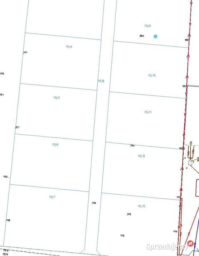 Działka budowlana 1167 m2 Tupadły gmina Wielgie