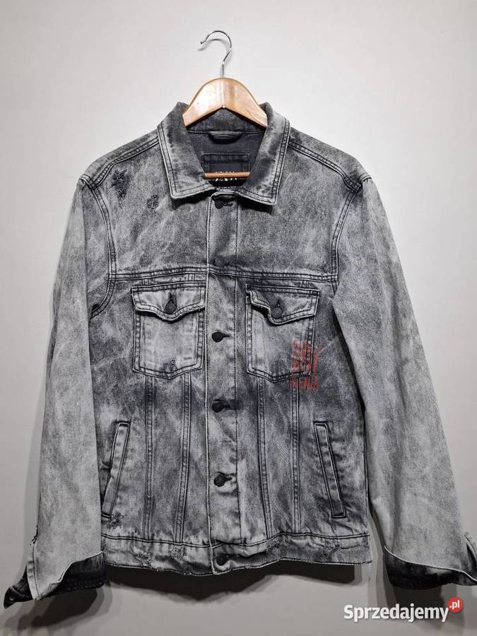 Kurtka M jeansowa Zara Man acid wash przecierana Kraków