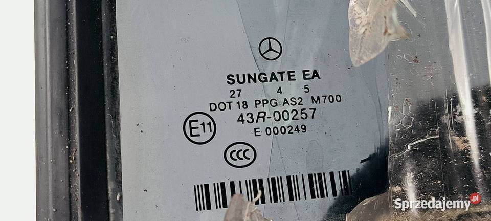 SZYBA LEWY TYŁ MERCEDES W221 S350 KAROSERYJNA