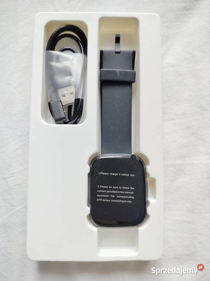 Smartwatch inteligentny zegarek unisex czarny śląskie