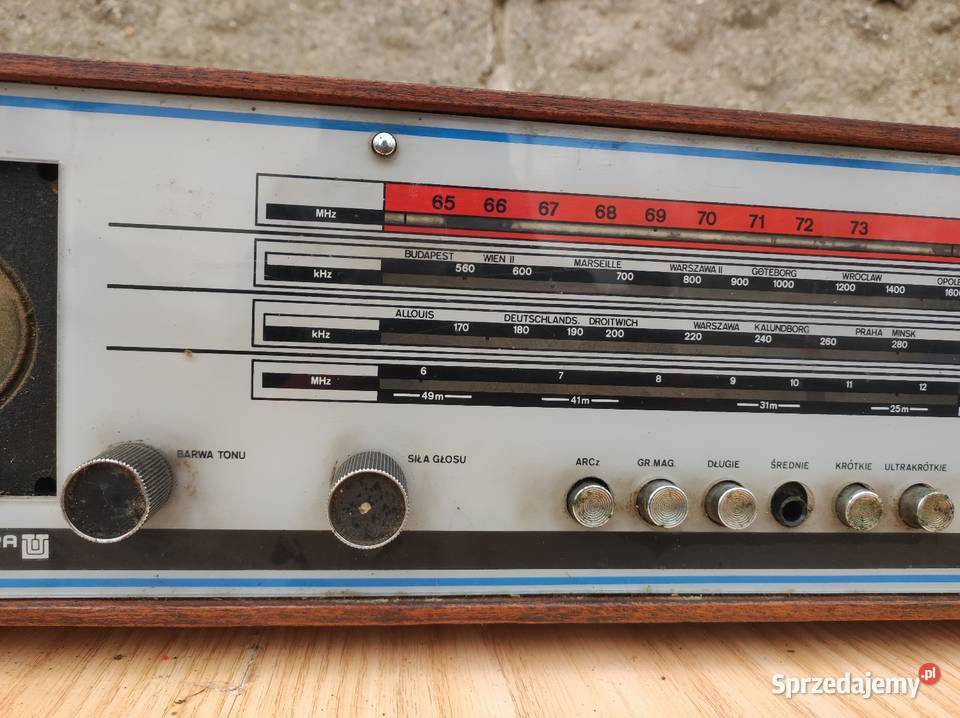 Unitra Diora Ślęża DMT312 radio lampowe vintage łódzkie