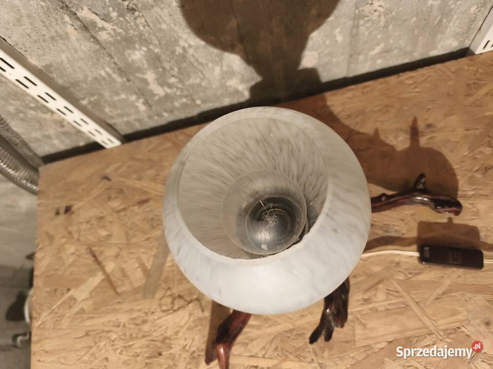 Lampa stojąca PRL Vintage na pniu korzeniu Dębica sprzedam