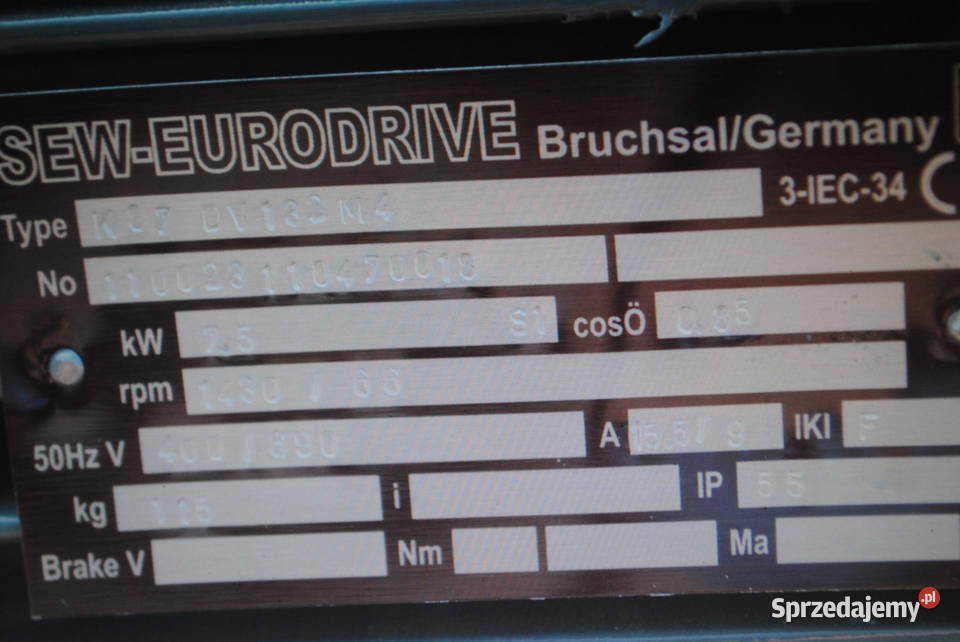 Motoreduktor 75kw 66obrmin Firmy SEW sprzedam