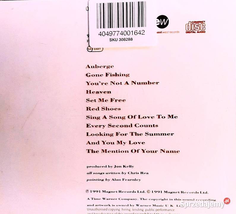 Wspaniały Album CD CHRIS REA Album Auberge CD Szczecin