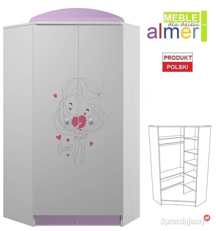 LOVE 23 N28 szafa narożna dziecięca 95x95 w190 Siemianowice Śląskie