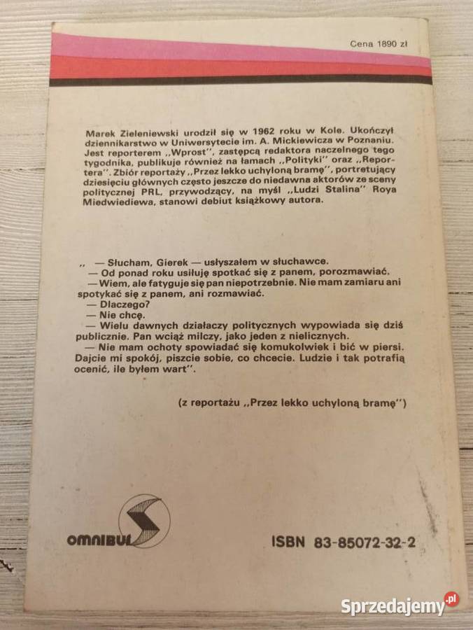 Lekko Uchyloną Bramę Marek Zieleniewski 1989 Bielsko-Biała sprzedam