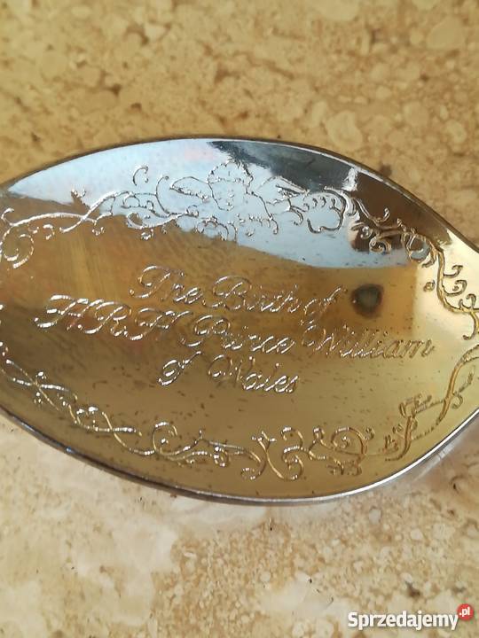 Posrebrzana łyżeczka z okazji narodzin księcia Zamość