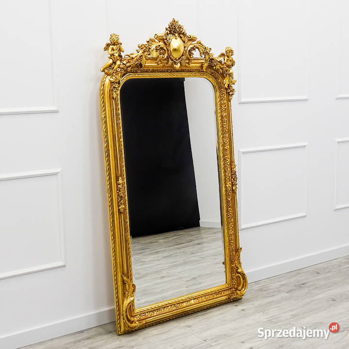 REPLIKA LUSTRO w ZŁOTEJ RAMIE STYL ROKOKO BAROK Kalisz sprzedam