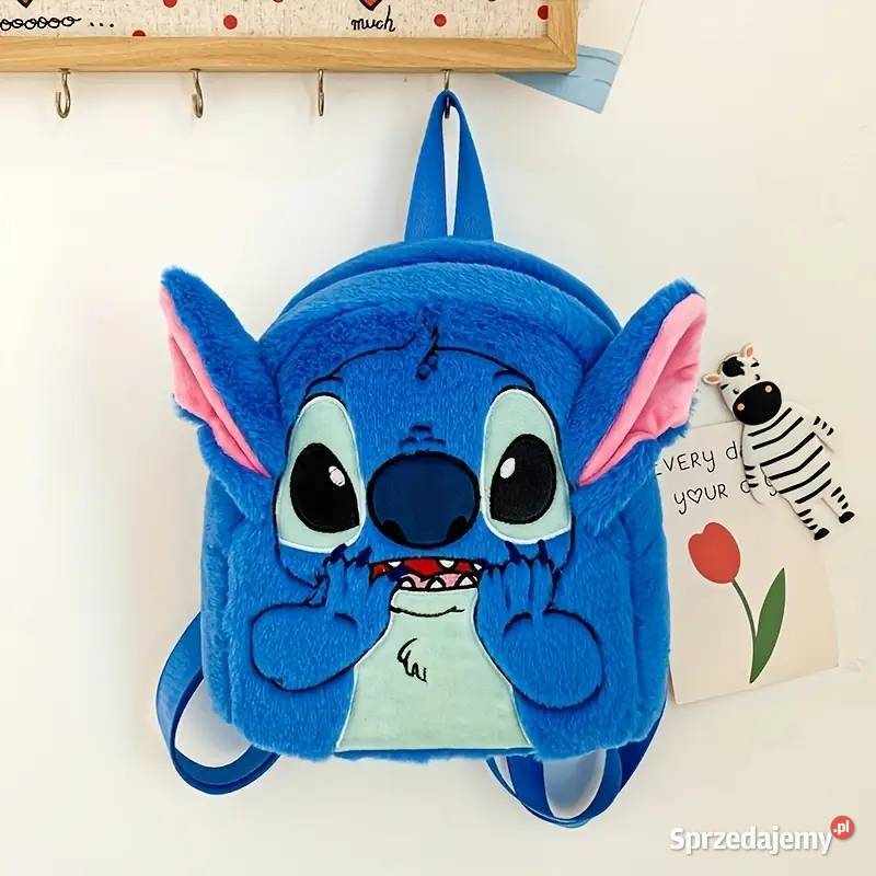 Plecak pluszowy dzieci STITCH Niebieski AS Płock