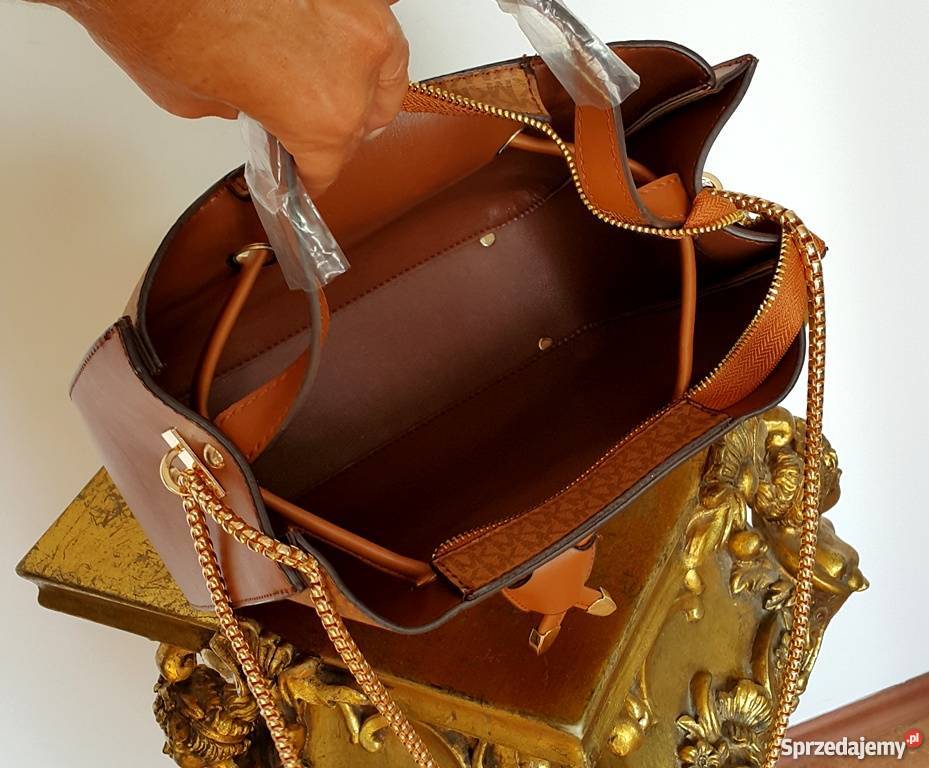 MICHAEL KORS KOMPLET TOREBKA MK MONOGRAM żółty/złoty kujawsko-pomorskie Bydgoszcz