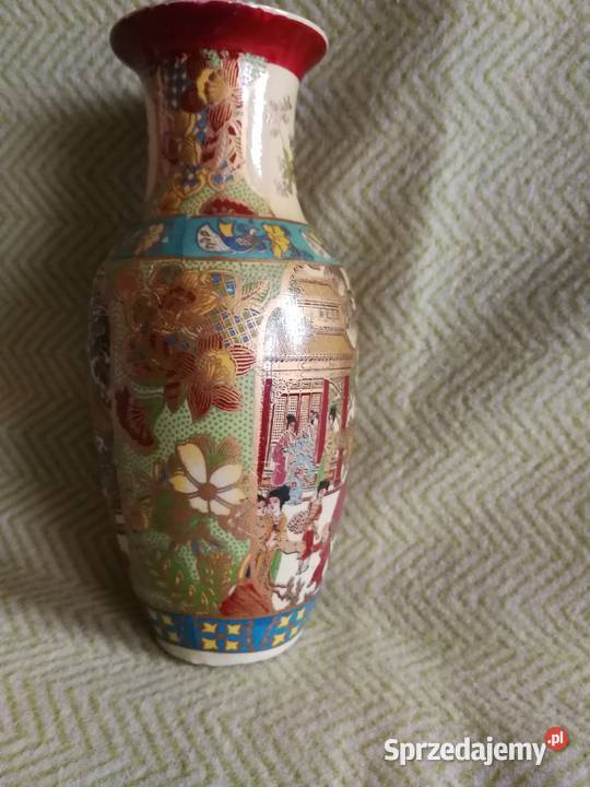 Wazon chiński retro PRL Styl Satsuma vintage Szczecin sprzedam