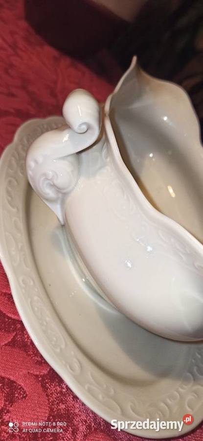 Sosjerka porcelanowa W kolorze ecru Ciekawa Gdańsk sprzedam