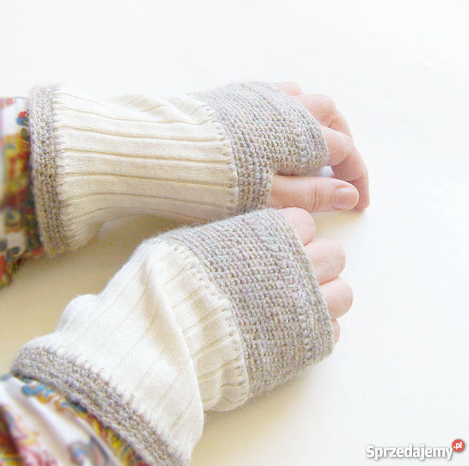 kremowe mitenki jasne mitenki Dodatki Katowice