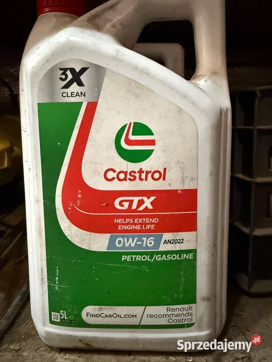 Olej silnikowy CASTROL GTX 0W16 5L x2 sprzedam