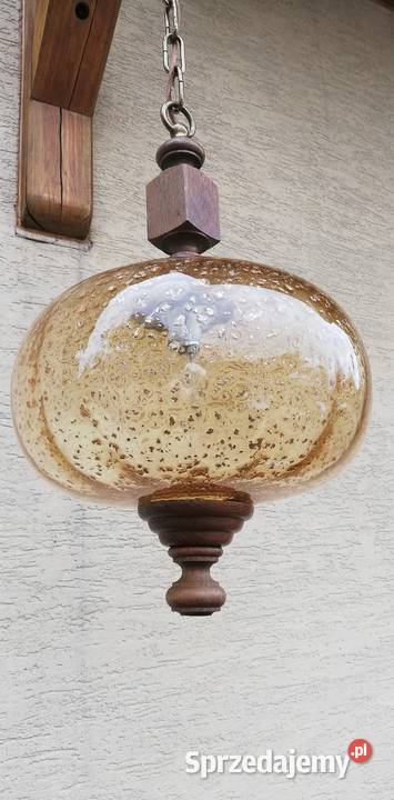 Lampa sufitowa stylowa żyrandol szklany klosz Garwolin