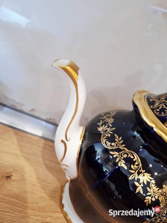 Weimar porcelana kobalt zloto Dzbanek kawa Braniewo sprzedam