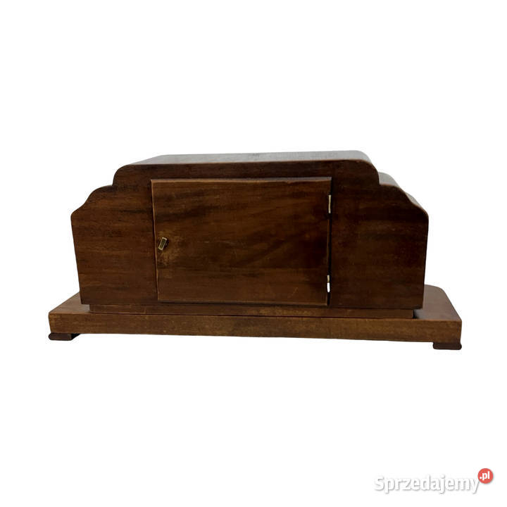 Zegar kominkowy Art Deco fornir orzechowy Warszawa