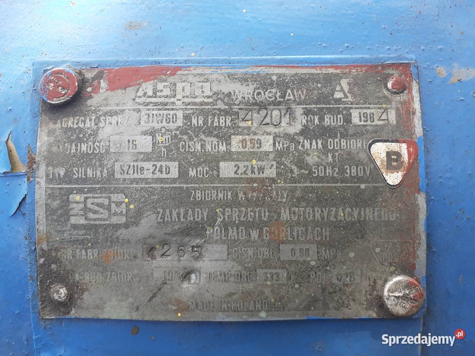 Zbiornik kompresora 3JW60 180l Gliwice sprzedam
