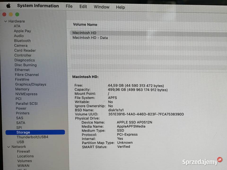 Apple MacBook Pro 16 A2141 i7 16512GB SSD Radeon Warszawa