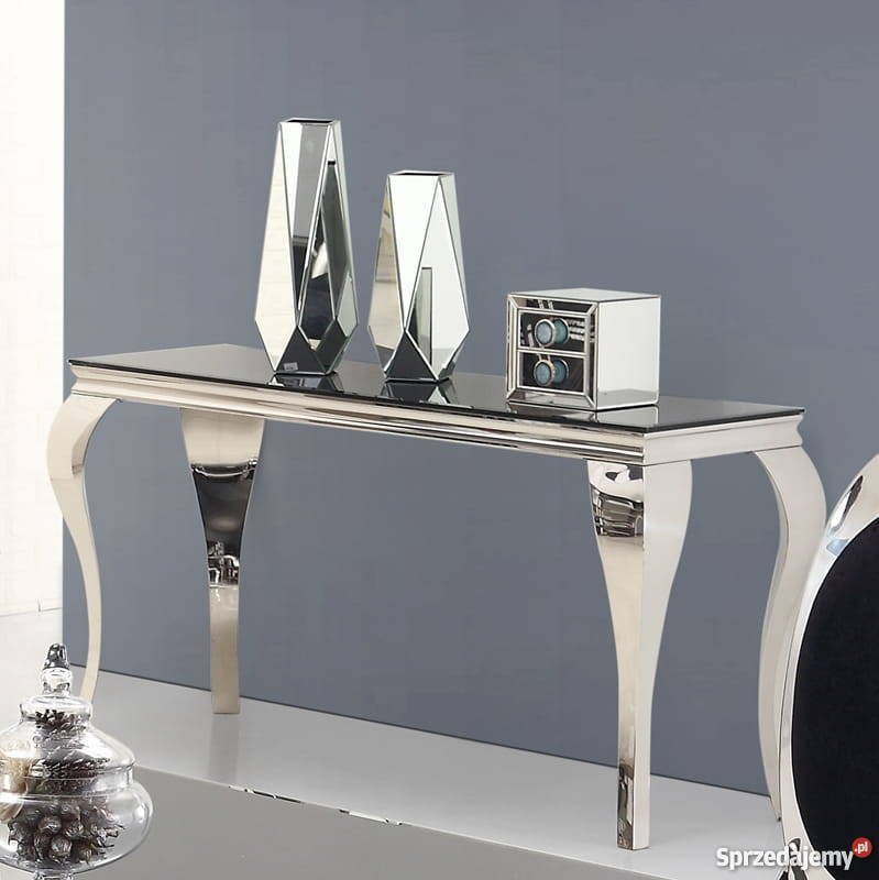 Konsola glamour Ludwik szklany blat meble 150cm Warszawa sprzedam