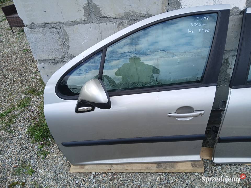 Drzwi lewe przednie kompletne Peugeot 207 EU 5D Radłów sprzedam