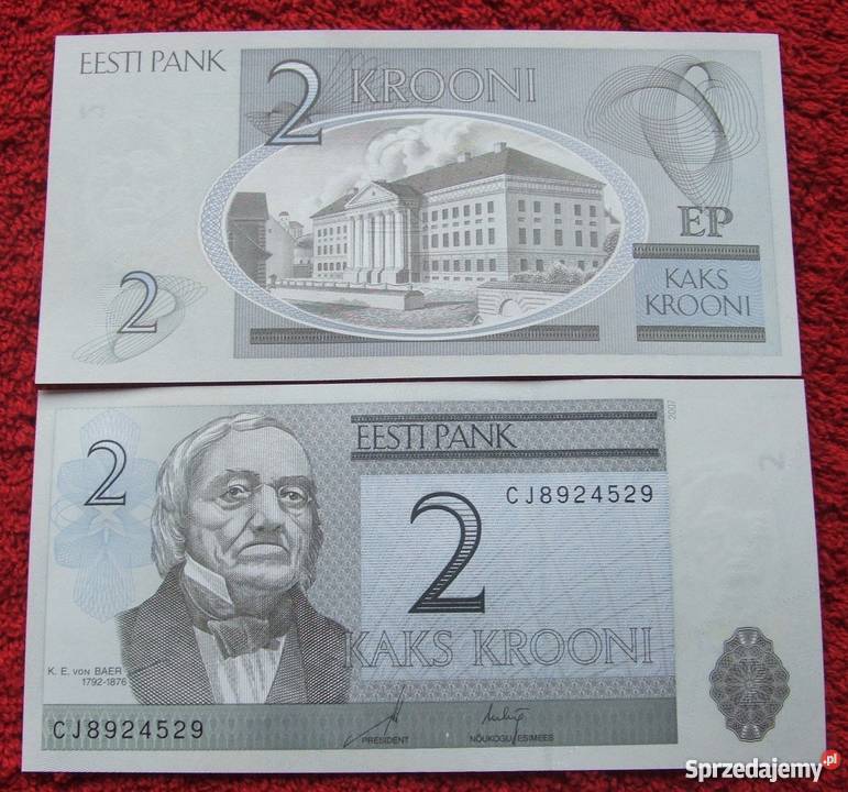 ESTONIA 2 KROONI Kolekcjonerski Banknot 1 sztuka śląskie Katowice