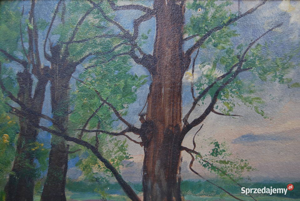 Wojciech Kossak 1856 1942 obraz Park w Wilanowie Poznań