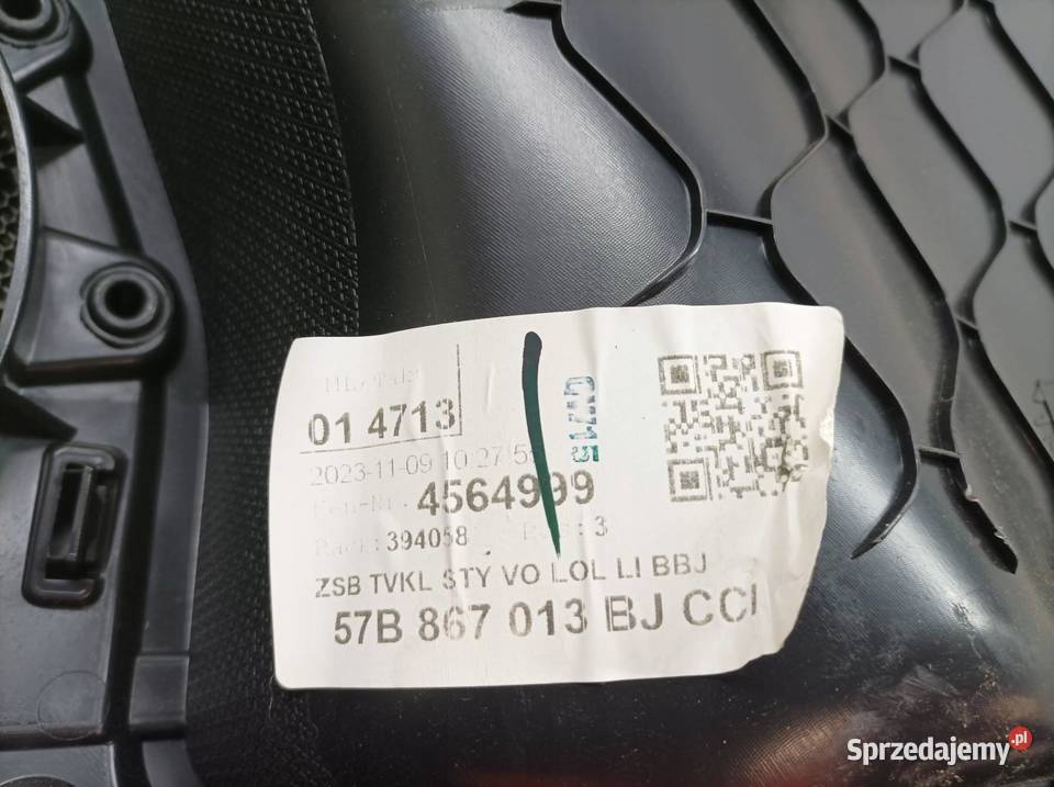 TAPICERKA BOCZEK LEWY PRZÓD PASAŻERA LED Skoda świętokrzyskie