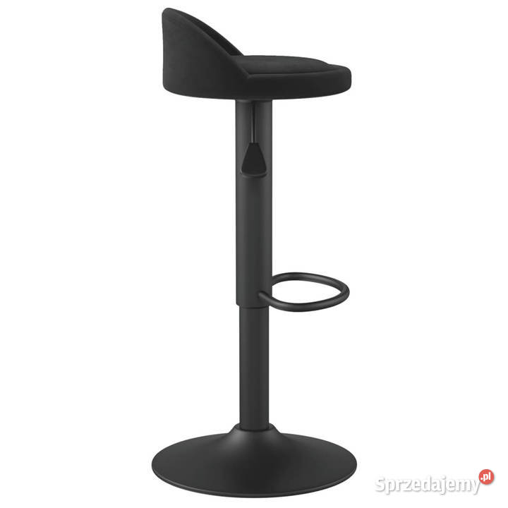Stołki barowe 2 czarne obite aksamitem WM333598