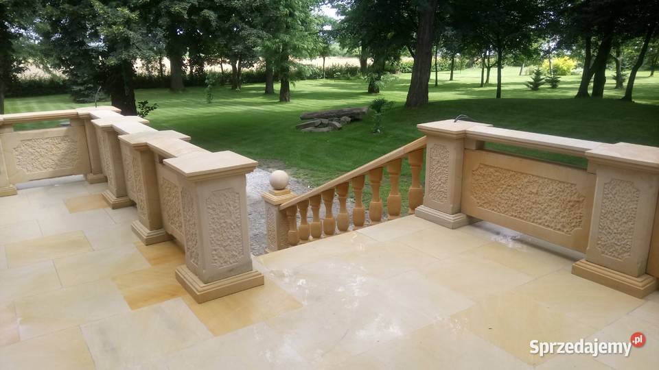 Balustrady z naturalnego kamienia piaskowca Kamienna Góra