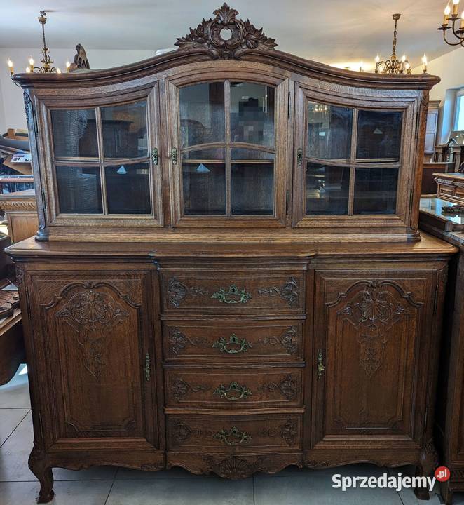 Dębowy kredens ludwikowski kompletusklep Dąbrowa śląskie Dąbrowa Górnicza