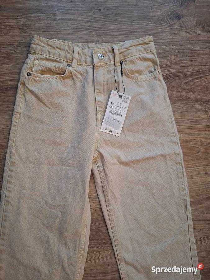 Świetne jasne NOWE jeansy Zara boyfriend proste Kraków