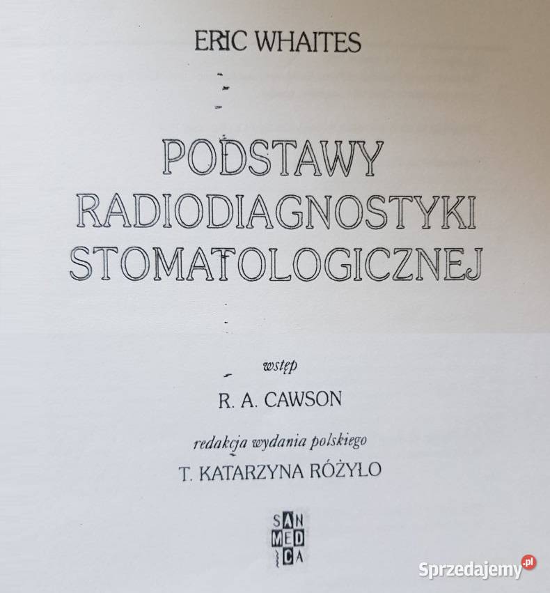 podstawy radiodiagnostyki stomatologicznej eric Kielce