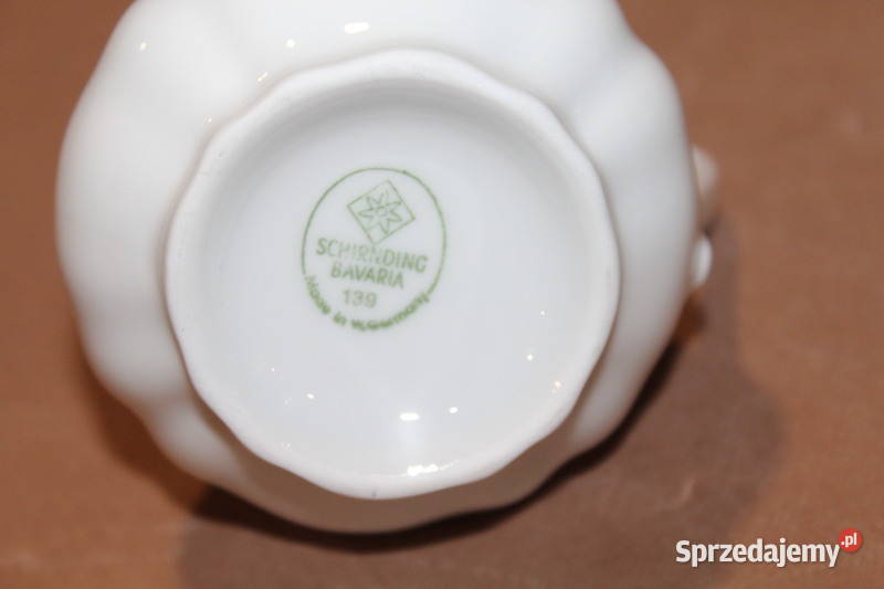 Porcelanowy biały mlecznik Schirnding Bavaria Szczecin